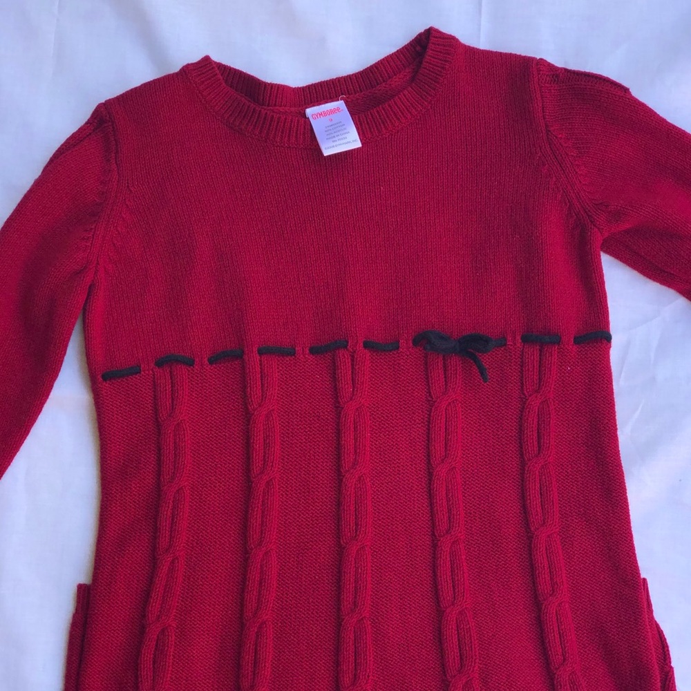 Gymboree Dark Red Sweater Dress LN Size 9